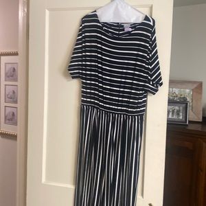 Black & White belted jumpsuit